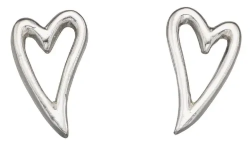 Boucles d oreilles cœur lumineux en argent 925 rhodié