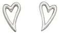 Boucles d oreilles cœur lumineux en argent 925 rhodié