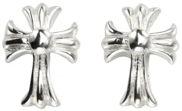 Mon-bijou - D959 - Boucle d'oreille croix en argent 925/1000