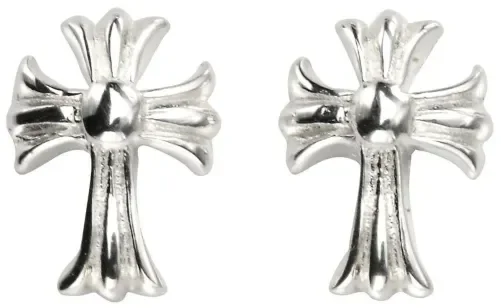 Mon-bijou - D959 - Boucle d'oreille croix en argent 925/1000