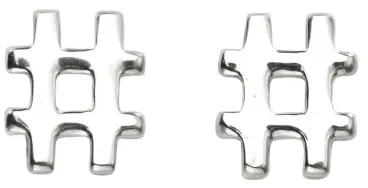 Mon-bijou - D961 - Boucle d'oreille original en argent 925/1000