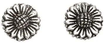 Mon-bijou - D966 - Boucle d'oreille fleur en argent 925/1000