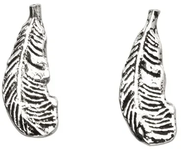 Mon-bijou - D968c - Boucle d'oreille plume en argent 925/1000