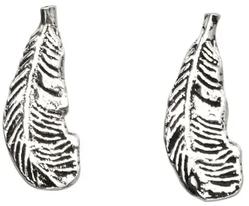 Mon-bijou - D968c - Boucle d'oreille plume en argent 925/1000