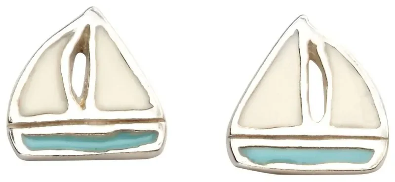 Boucles d oreilles voilier odyssée  argent 925