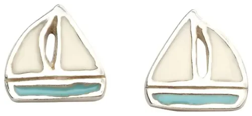 Boucles d oreilles voilier odyssée  argent 925