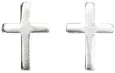 Boucles d oreilles pendantes croix ciselée femme en argent 925