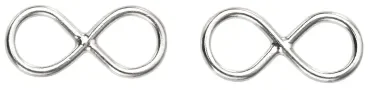Mon-bijou - D995a - Boucle d'oreille infinité en argent 925/1000