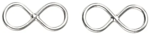 Mon-bijou - D995a - Boucle d'oreille infinité en argent 925/1000