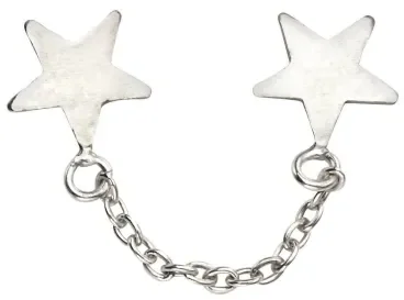 Mon-bijou - D996c - Boucle d'oreille étoile en argent 925/1000