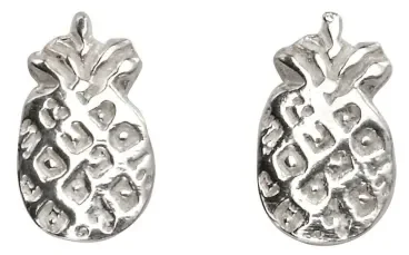 Mon-bijou - D2004c - Boucle d'oreille ananas en argent 925/1000