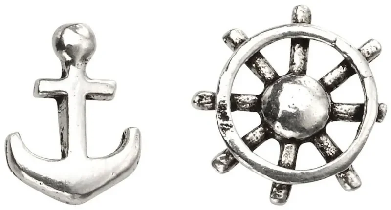 Boucles d oreilles ancre marine  argent 925