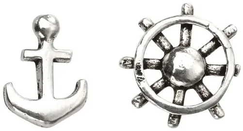 Mon-bijou - D2007c - Boucle d'oreille marin en argent 925/1000