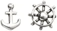 Boucles d oreilles ancre marine  argent 925