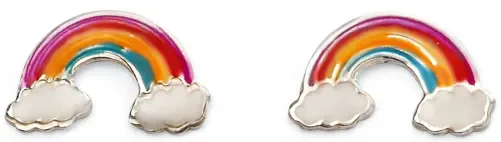 Mon-bijou - D2014 - Boucle d'oreille arc en ciel en argent 925/1000