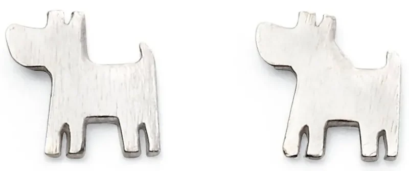 Boucles d oreilles chien en argent 925