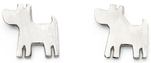 Mon-bijou - D2016c - Boucle d'oreille chien en argent 925/1000