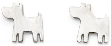 Mon-bijou - D2016c - Boucle d'oreille chien en argent 925/1000