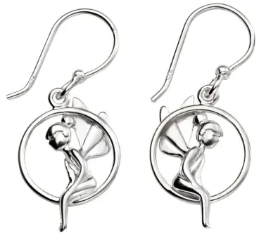 Mon-bijou - D5397 - Boucle d'oreille fée balançoire en argent 925/1000