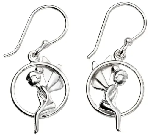 Mon-bijou - D5397 - Boucle d'oreille fée balançoire en argent 925/1000