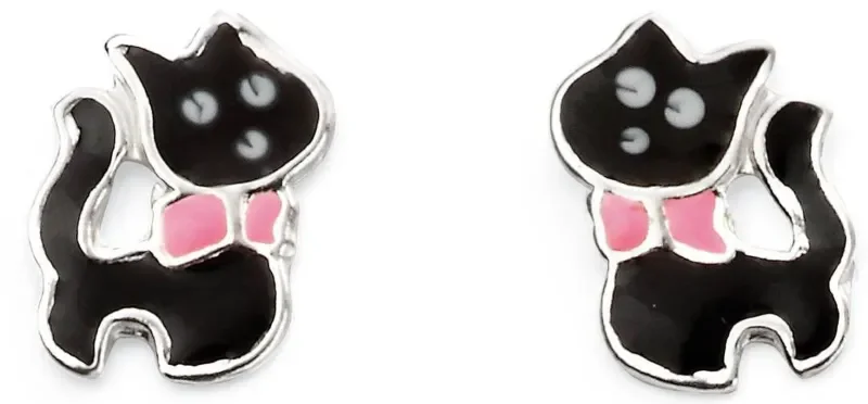 Boucles d oreilles boucles chat  griffe discrète  en argent 925