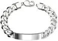 Gourmette homme personnalisable en argent 925  plaque identité à graver