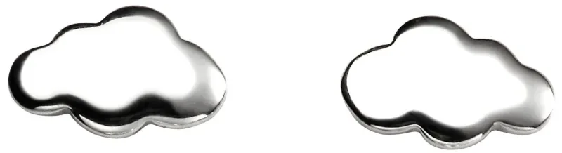Boucles d oreilles boucles nuage  céleste  - argent 925 rhodié