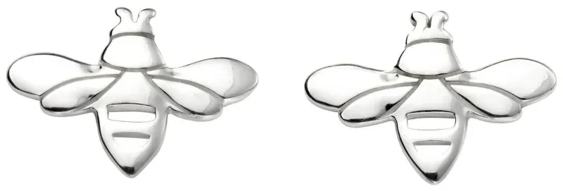 Boucles d oreilles abeille  reine des fleurs  - argent massif 925