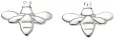 Boucles d oreilles abeille  reine des fleurs  - argent massif 925
