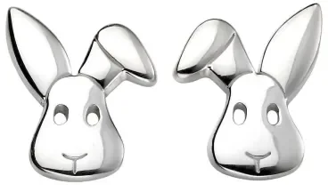 Mon-bijou - D5423 - Boucle d'oreille petit lapin en argent 925/1000