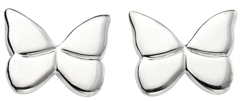Boucles d oreilles papillon scintillant en argent 925 rhodié
