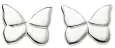 Boucles d oreilles papillon scintillant en argent 925 rhodié