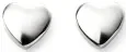 Boucles d oreilles cœur  amour éternel  en argent 925 rhodié