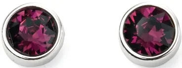 Mon-bijou - D5560 - Boucle d'oreille chic pierre de février en argent 925/1000