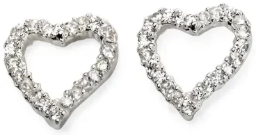 Mon-bijou - D5569 - Boucle d'oreille tendance cœur en argent 925/1000