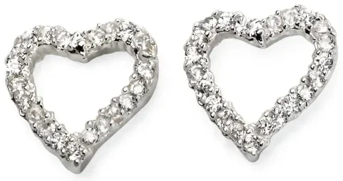 Mon-bijou - D5569 - Boucle d'oreille tendance cœur en argent 925/1000