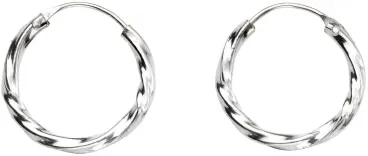Mon-bijou - D248 - Boucle d'oreille anneau chic en argent 925/1000
