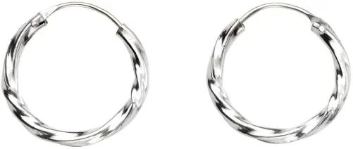 Mon-bijou - D248 - Boucle d'oreille anneau chic en argent 925/1000