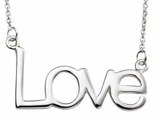 Collier cœur  amour scintillant  en argent massif 925
