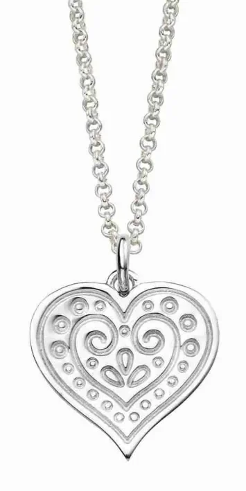 Mon-bijou - D4465 - Collier Superbe cœur en argent 925/1000