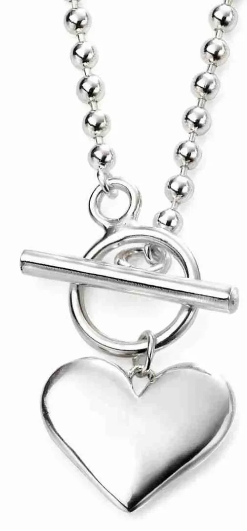 Mon-bijou - D4221 - Collier original cœur en argent 925/1000