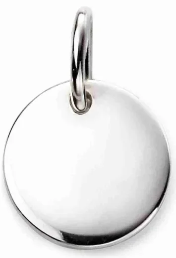 Mon-bijou - D4578c - Collier disque à graver en argent 925/1000