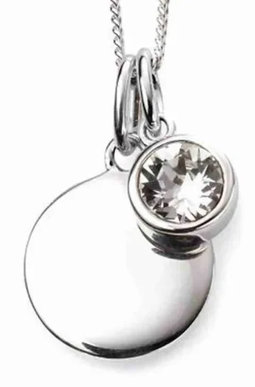 Mon-bijou - D4593 - Collier anniversaire pierre d'avril en argent 925/1000