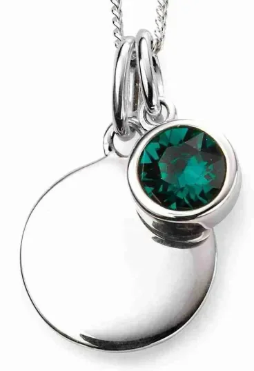 Mon-bijou - D4594 - Collier anniversaire pierre de mai en argent 925/1000