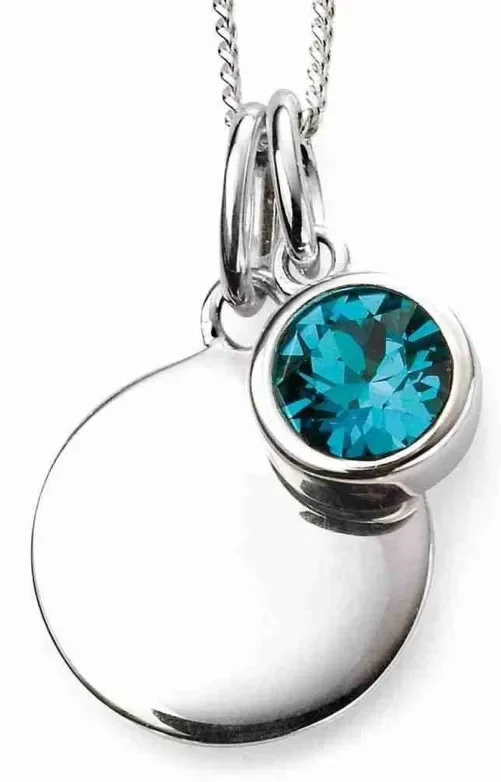 Mon-bijou - D4601 - Collier anniversaire pierre de décembre en argent 925/1000