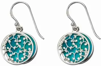 Mon-bijou - D5665 - Boucle d'oreille turquoise en argent 925/1000