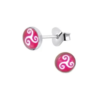 Mon-bijou - H2928 - Boucle d'oreille celte en argent 925/1000