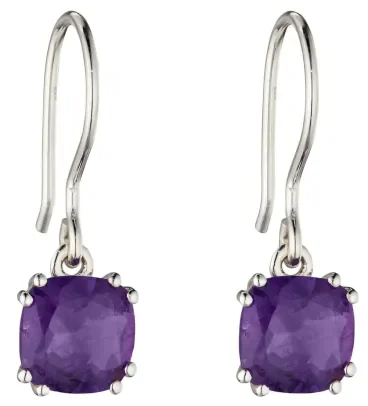 Mon-bijou - D5848 - Boucle d'oreille améthyste en argent 925/1000