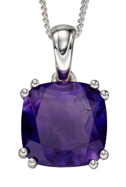 Collier améthyste naturelle et argent 925 - éclat violet