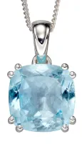 Collier topaze bleue  éclat céleste  en argent 925
